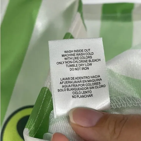 Shrek Soccer Jersey Shirt Mens Large Green White Striped VNeck DreamWorks NEW - Picture 9 of 16